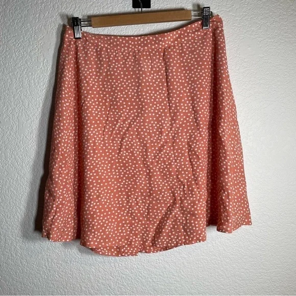GAP skirt Polka Dot Pink Midi NWT Button Up Front Women’s Size 10 - Picture 5 of 7